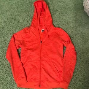 Orange under Armour Full Zip with graphic print
